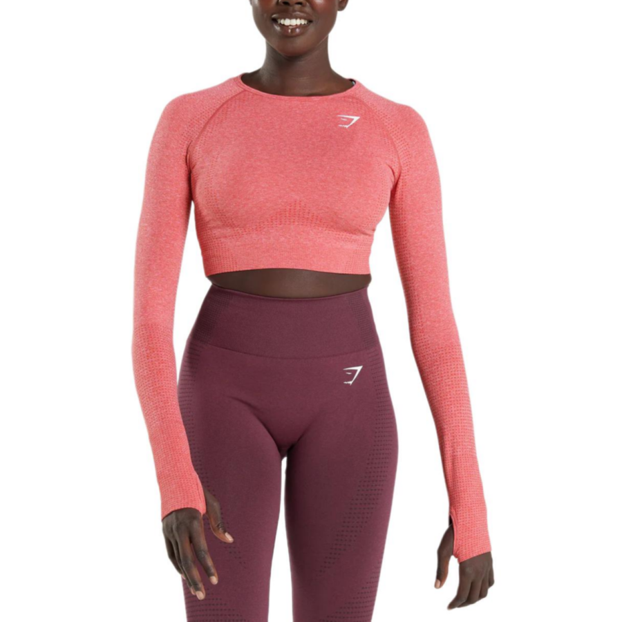 GYMSHARK T Shirt Women's Pepper Red Marlstone