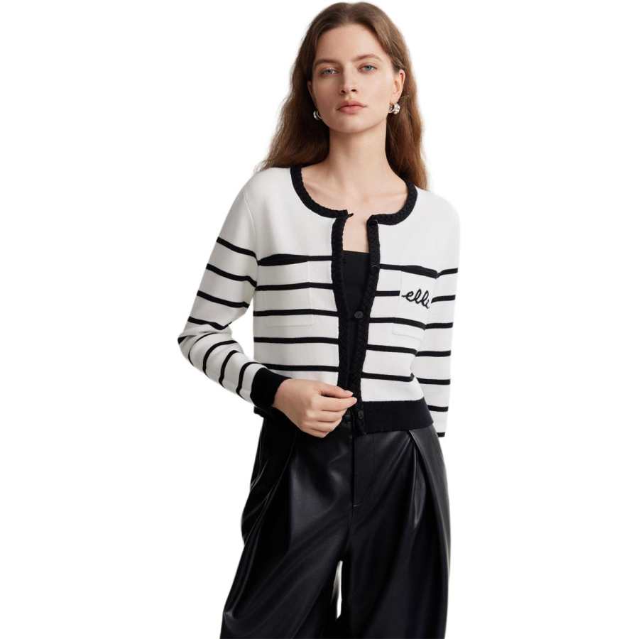 ELLE Knitwear Women's Black White