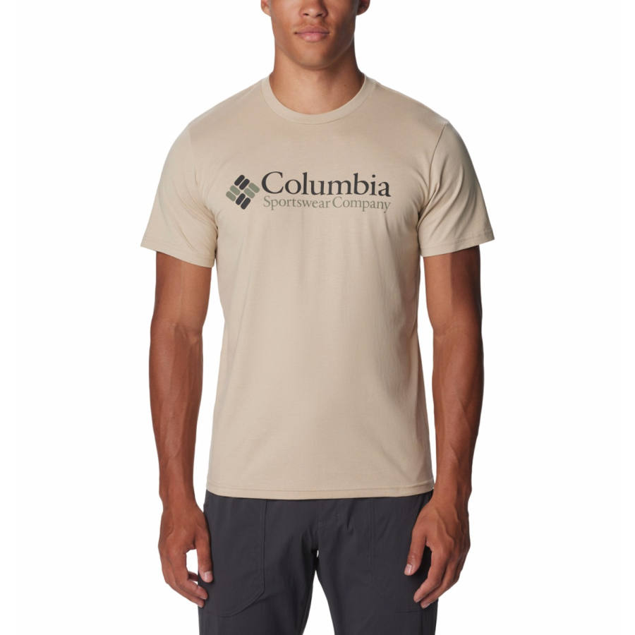 Columbia CSC T Shirts Men's Brown Crew Neck Moderate