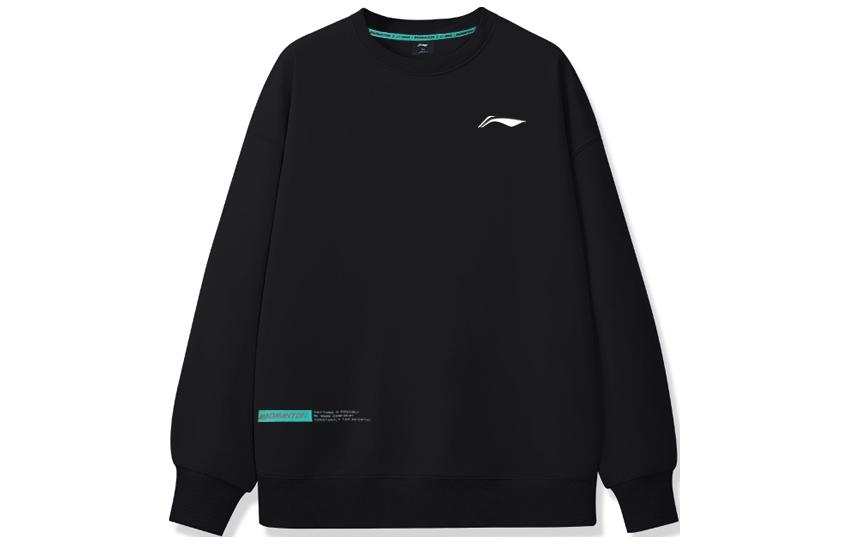Li-Ning Li Ning Sweatshirts Men's Black Crew Neck Moderate Regular