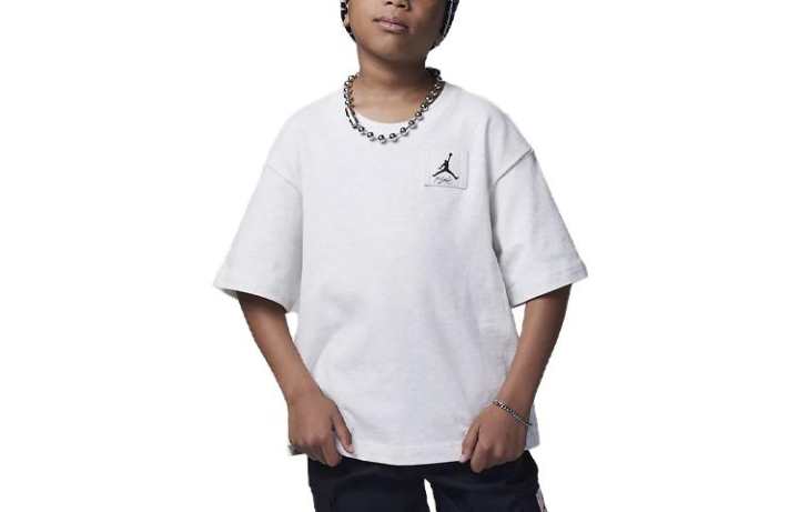 Jordan Jordan T Shirt MJ Flight Essentials Color Adjustment Sail White Kids'