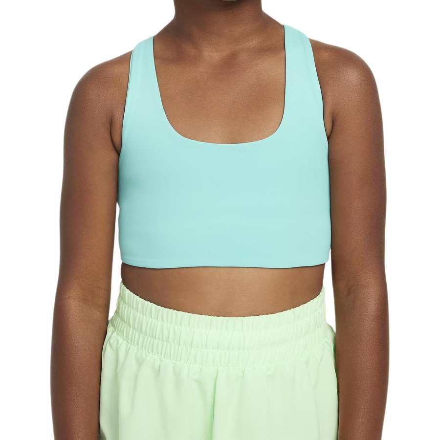 Nike Nike Kids' Apparel Logo Print Long Sports Bra Kids' Frost Green