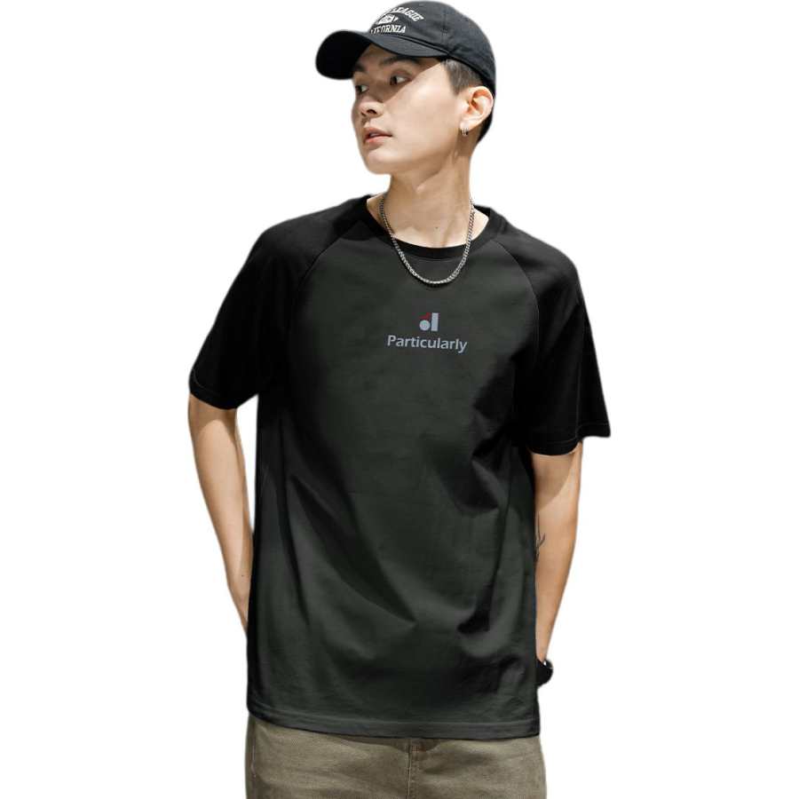 Tonlion T Shirts Men's Crew Neck Moderate Straight Fit