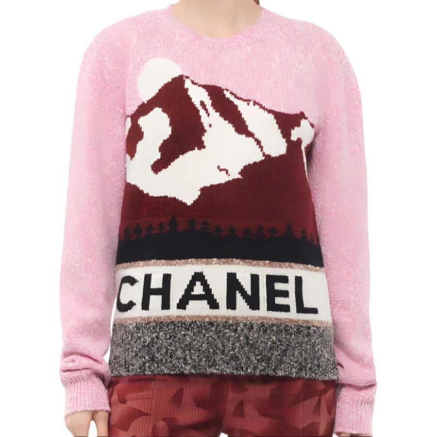 CHANEL COCO NEIGE FW24 Sweater Women's Pink