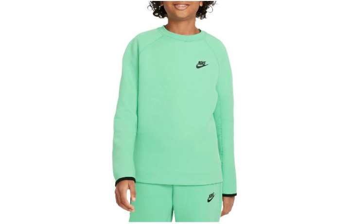 Nike Nike Sweater Kids' Apparel Sportswear Tech Fleece Big Sweatshirt Green Kids'