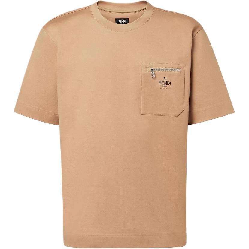 FENDI Logo Printed Crewneck T Shirt