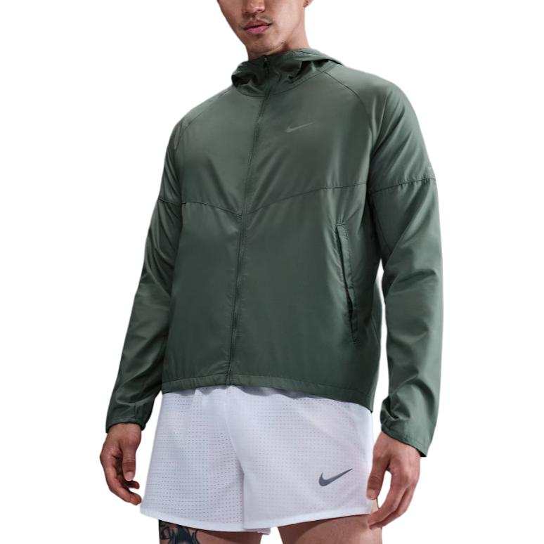 Nike Nike MILER Jackets Men's Earth Green Hooded Non Detachable Moderate Other