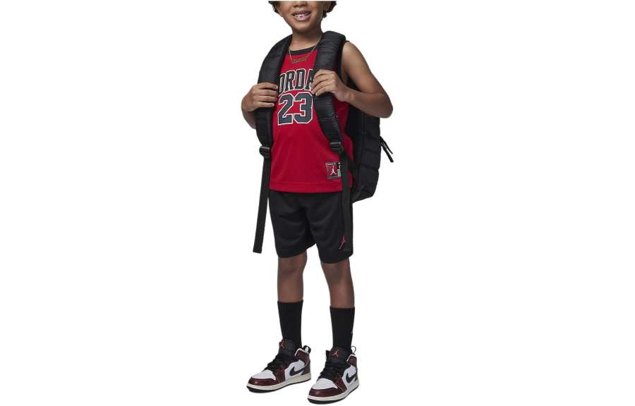 Jordan Jordan Kids' Apparel 23 Jersey Little 2 Piece Jersey Set Casual Sportswear Red Kids'