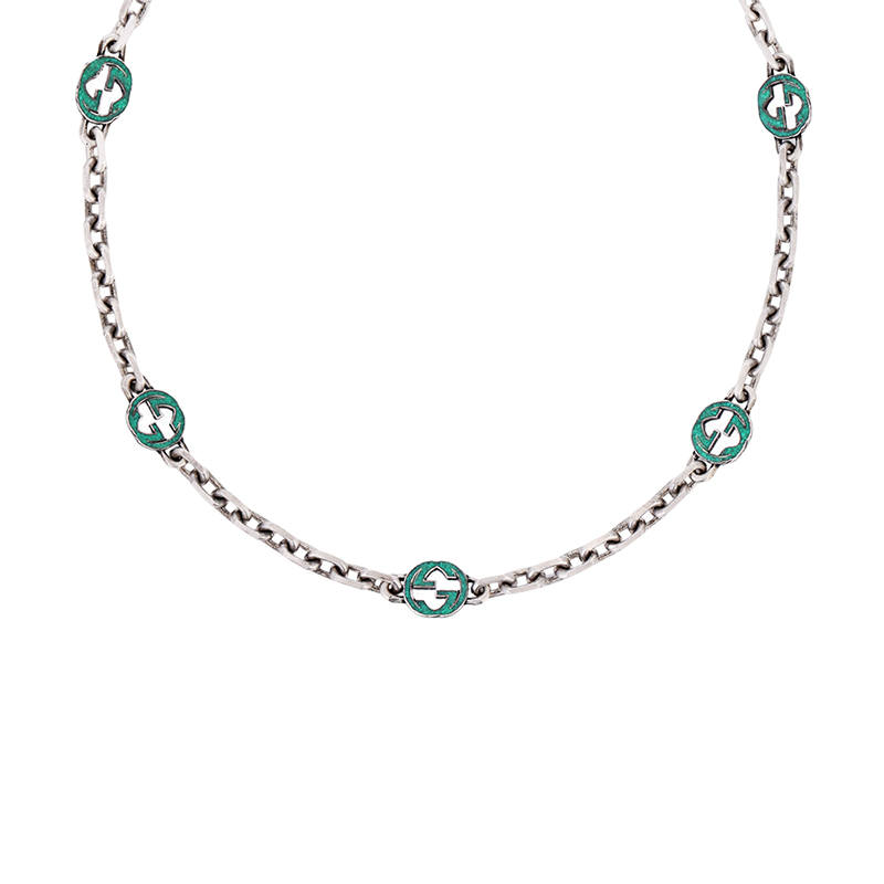 GUCCI GG 925 Sterling Silver Necklaces Unisex Silver