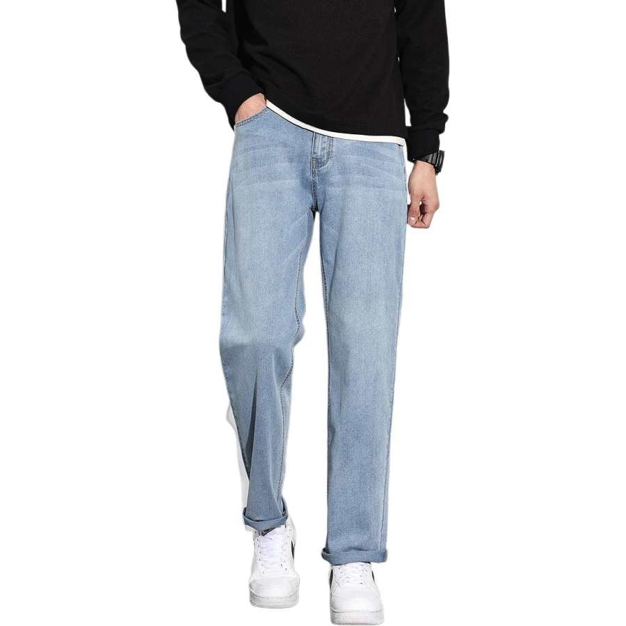 Tonlion Jeans Men's Moderate Straight Fit Pants