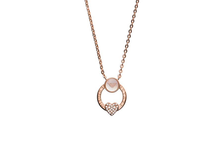 EMPORIO ARMANI Silver Necklaces Women's Rose Gold