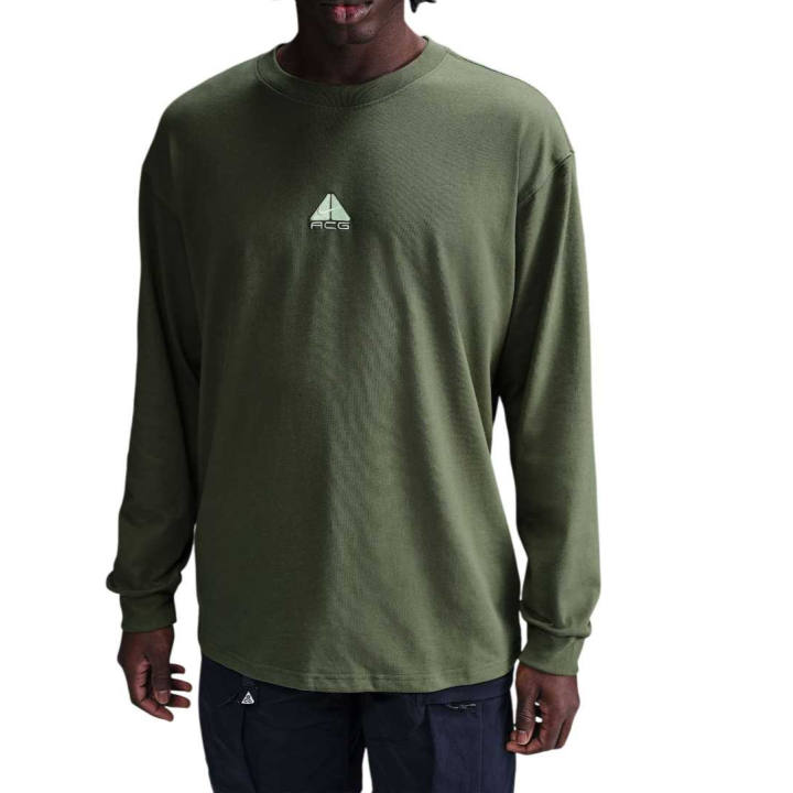 Nike Nike T Shirts Men's Green Crew Neck Moderate Straight Fit