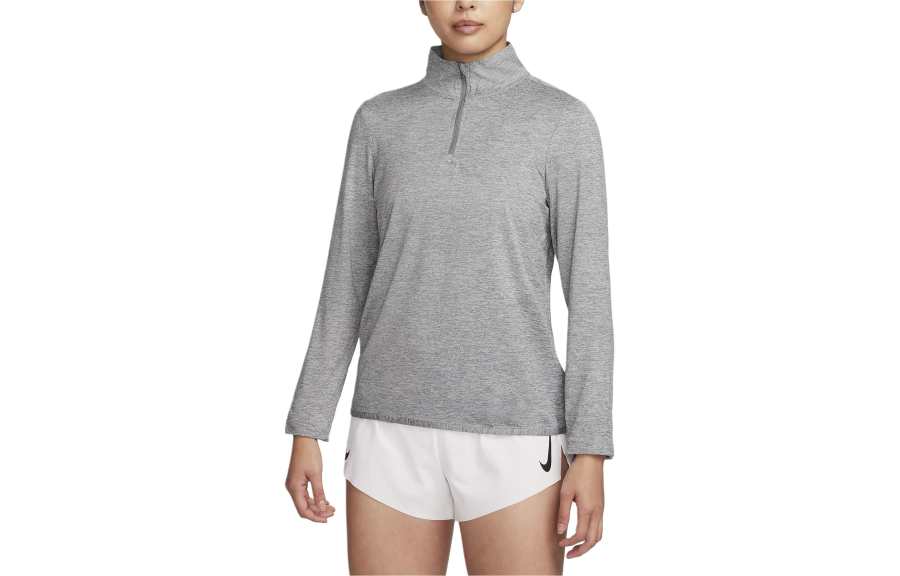 Nike Nike T Shirts Women's Gray Stand Collar Moderate Straight Fit
