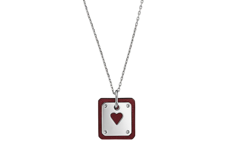HERMES As De Coeur Metal Necklaces Women's