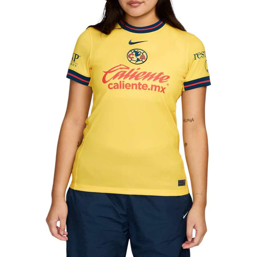 Nike Nike America Dri FIT Soccer Jersey Women's Travel Yellow/Valerian Blue