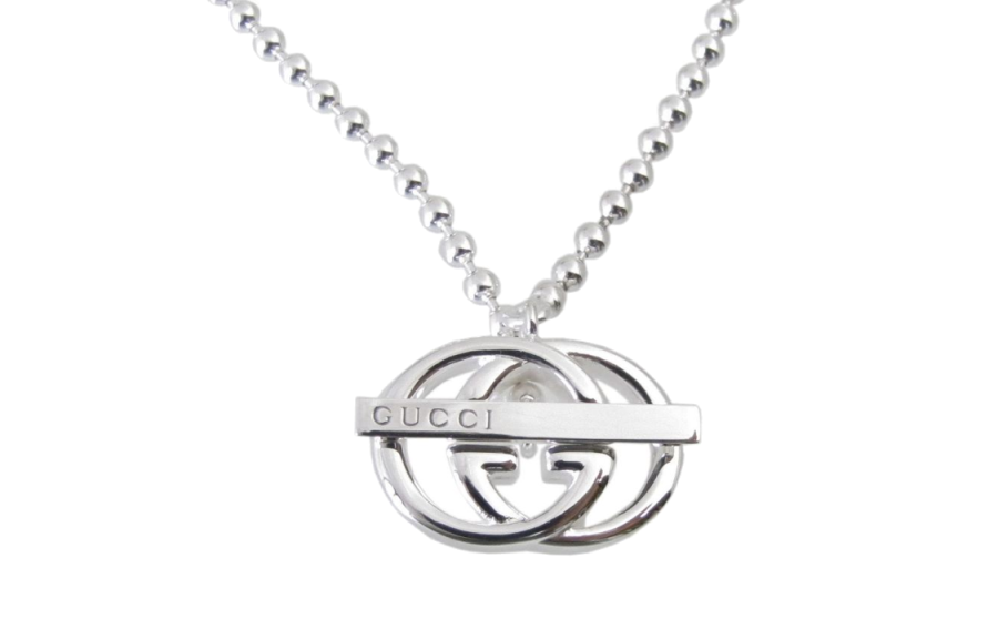 GUCCI GUCCI Sterling Silver Necklaces Men's Silver