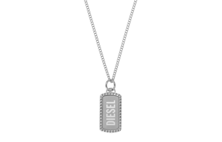 DIESEL Stainless Steel Necklaces Men's Silver