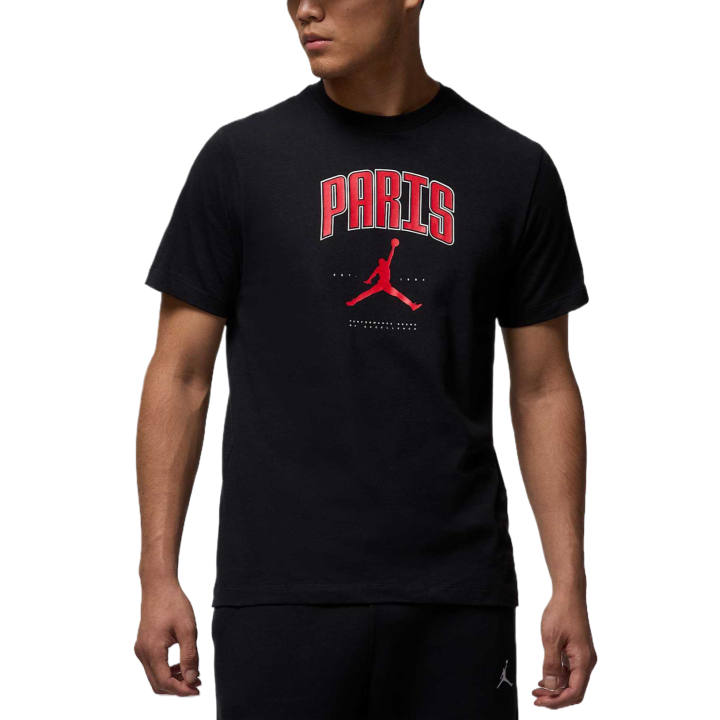 Jordan Jordan Jumpman T Shirts Men's Black Crew Neck Moderate Straight Fit