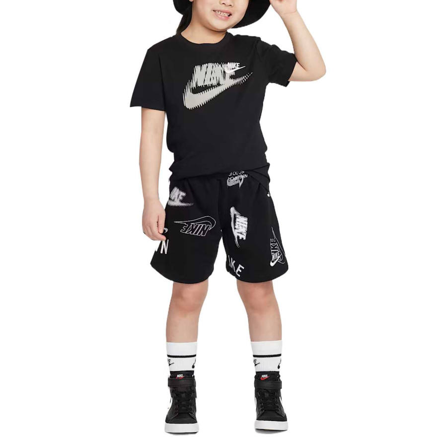 Nike Nike Casual Sportswear SS25 2 Piece Set Black Children Aged 3 7 Years Old