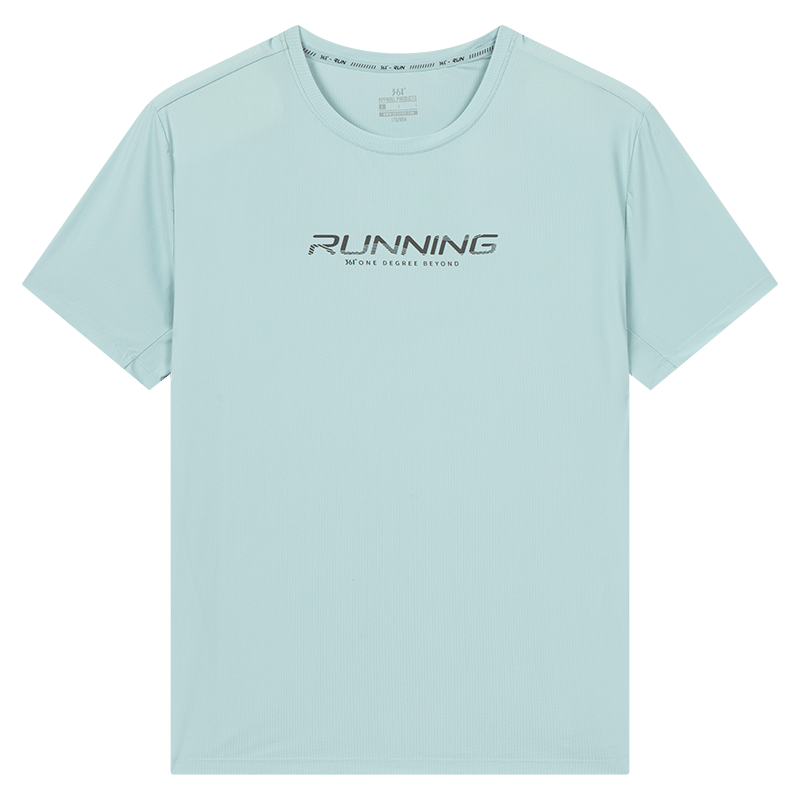 361° T Shirts Men's Jade Green Crew Neck Thin Straight Fit