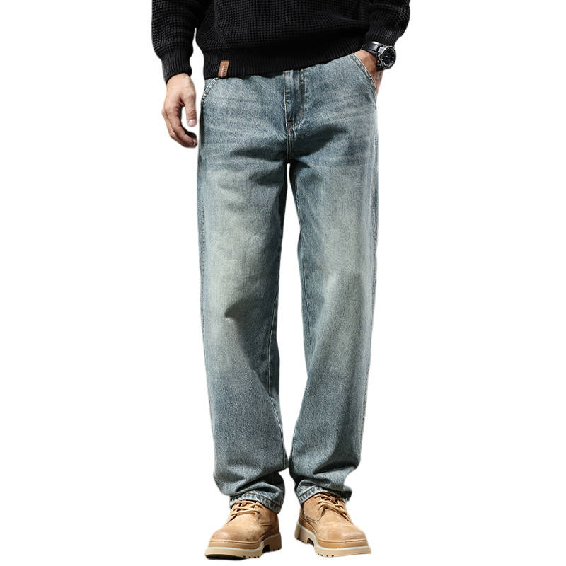 Jeep Jeans Men's Thickened And Fleece Lined Straight Fit Pants
