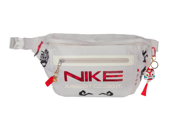 Nike Nike Basic Large Logo Edition Fabric Strive For Youth Fanny Pack, Crossbody Bag Unisex Ecru