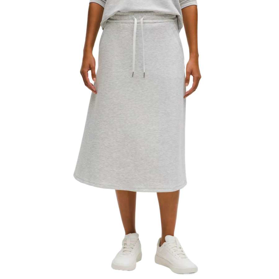 Lululemon Modal Blend Casual Long Skirt Women's Mixed Light Gray