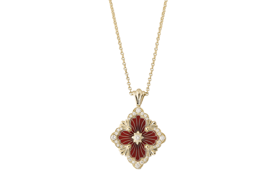 BUCCELLATI 18K Gold Cloisonné Necklaces Women's Red