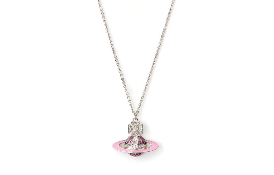 Vivienne Westwood Enamel Synthetic Cubic Zirconia Necklaces Women's Silver