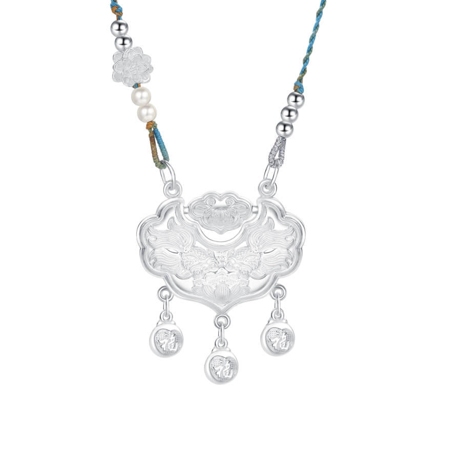 Lao Feng Xiang 990 Silver Necklaces Women's
