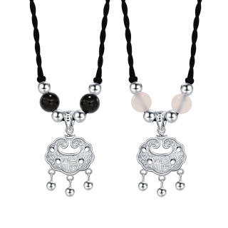 ZOKS S990 Sterling Silver Necklaces Unisex