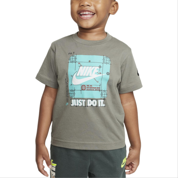 Nike Nike T Shirt Dark Gray Mud Children Aged 3 7 Years Old