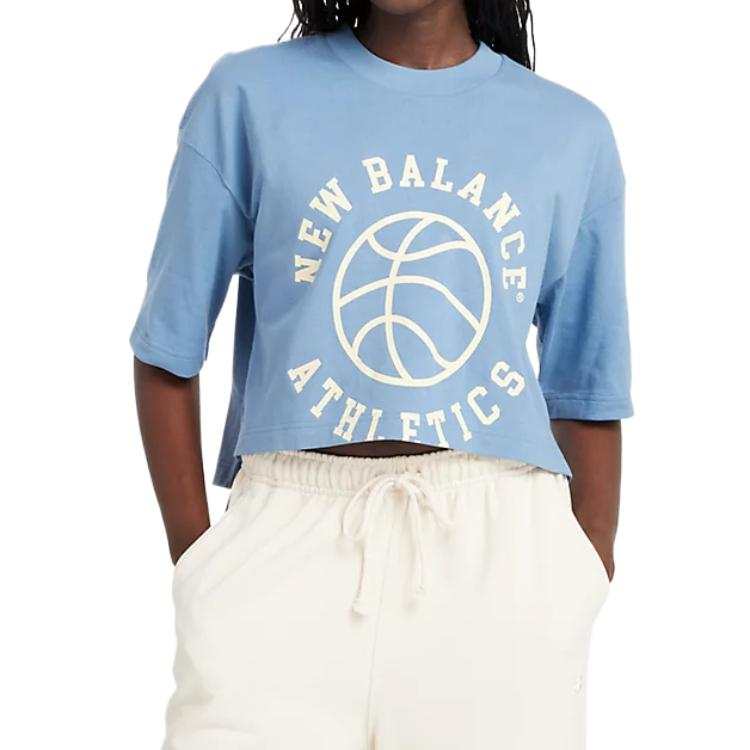 New Balance New Balance Drop Shoulder Sleeve T Shirt Women's Blue