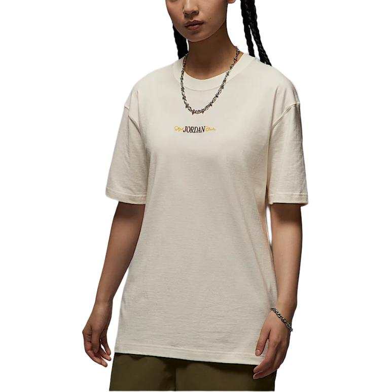 Jordan Jordan SS25 Drop Shoulder Sleeve T Shirt Women's Sail White