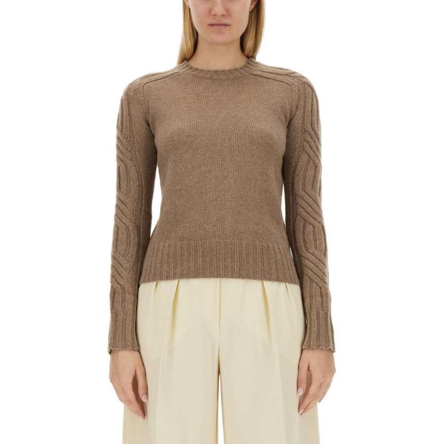 MaxMara MaxMara Sweaters Women's Brown Crew Neck Moderate Other