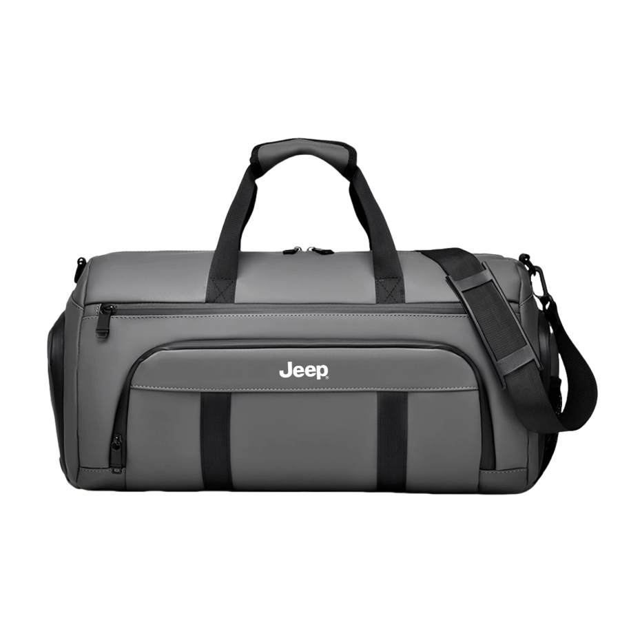 Jeep Pu Handbag Travel Gym Bag Unisex Black/Green/Gray