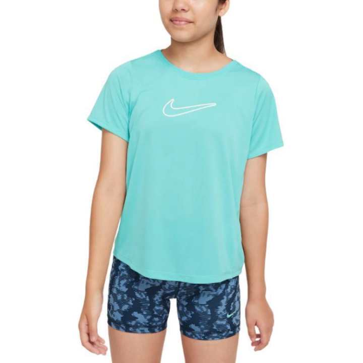 Nike Nike Dri Fit T Shirt Frost Green/White Children Aged 3 7 Years Old