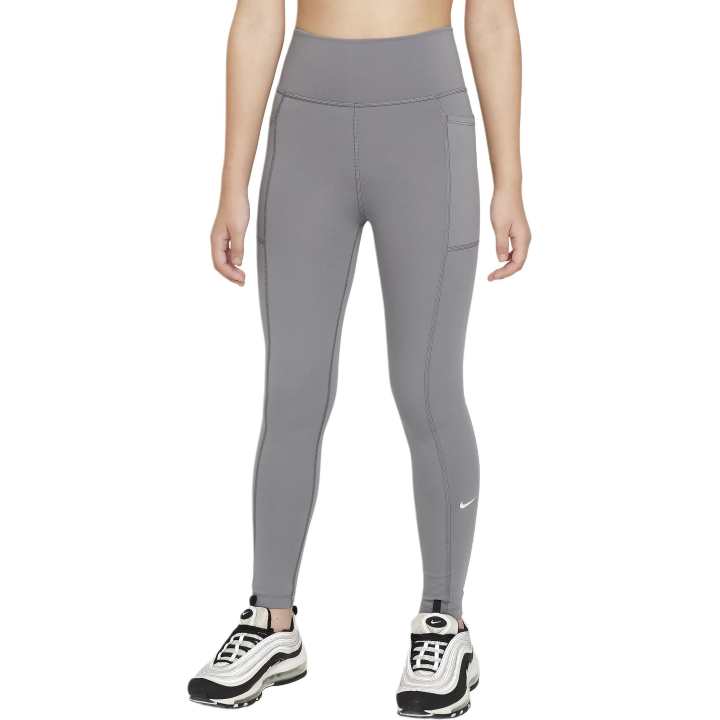 Nike Nike Dri FitSwoosh Full Length Pants Smoke Gray/White Teenagers