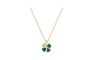 HMZ 925 Sterling Silver Synthetic Cubic Zirconia Necklaces Women's