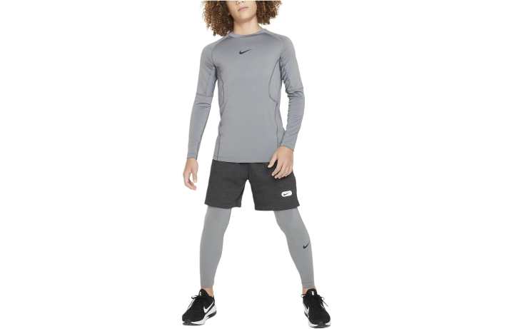 Nike Nike T Shirt Kids' Apparel Long Sleeve Top Smoke Gray Kids'