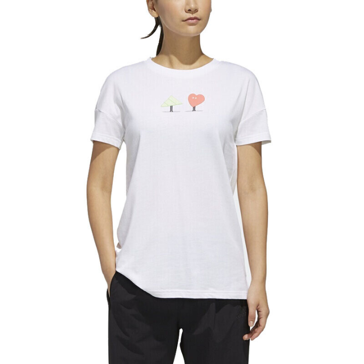 Adidas Adidas T Shirts Women's White Crew Neck Moderate