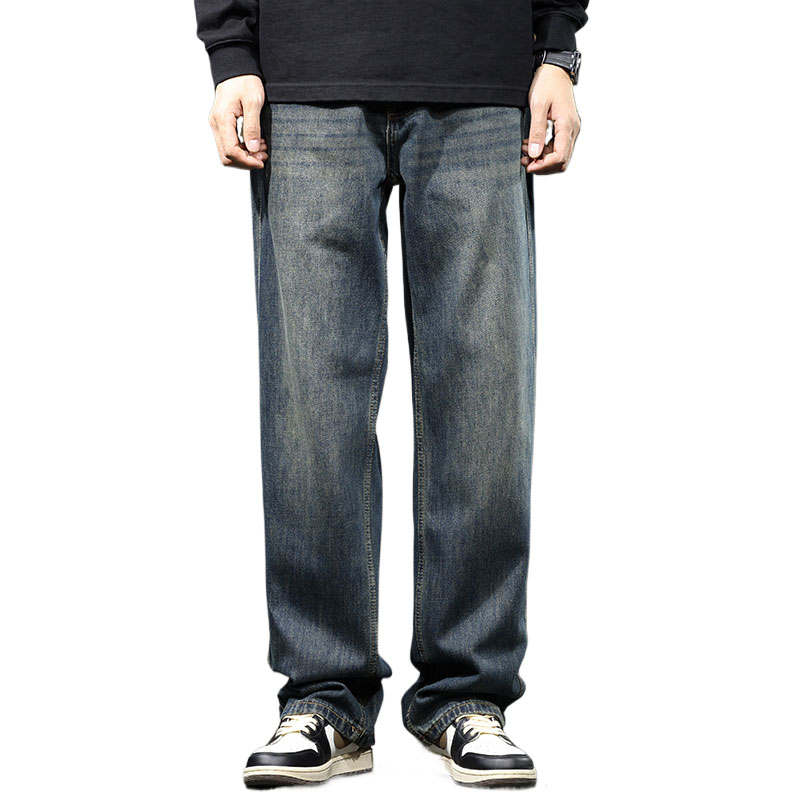 Jeep Jeans Men's Blue Moderate Straight Fit Pants