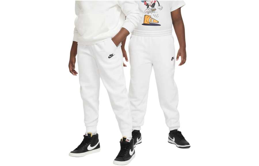 Nike Nike Knitted Sweatpants Sportswear Club Fleece White Kids'