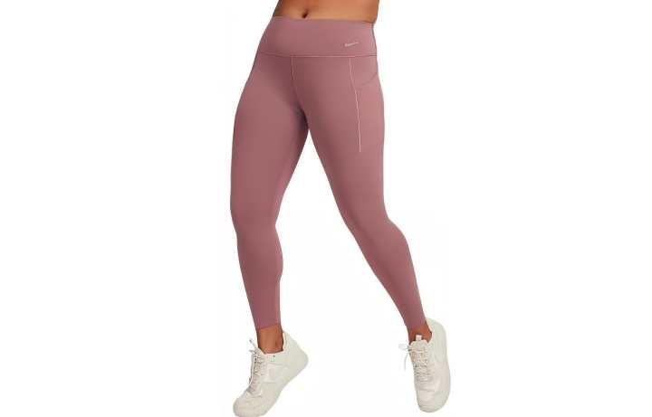 Nike Nike Medium Support Mid Rise 7/8 Leggings With Pockets Leggings Women's Smoky Pink