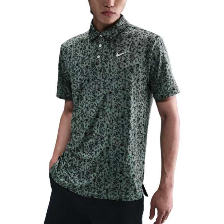 Nike Nike Polo Shirts Men's Green Polo Collar Moderate