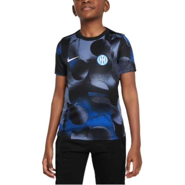 Nike Nike Dri Fit T Shirt Black/Black/Spread Blue/White Teenagers