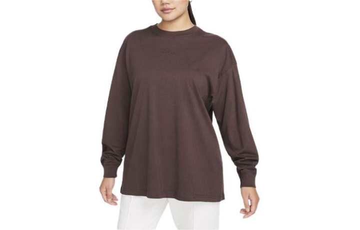 Nike Nike Drop Shoulder Sleeve T Shirt Women's Brown
