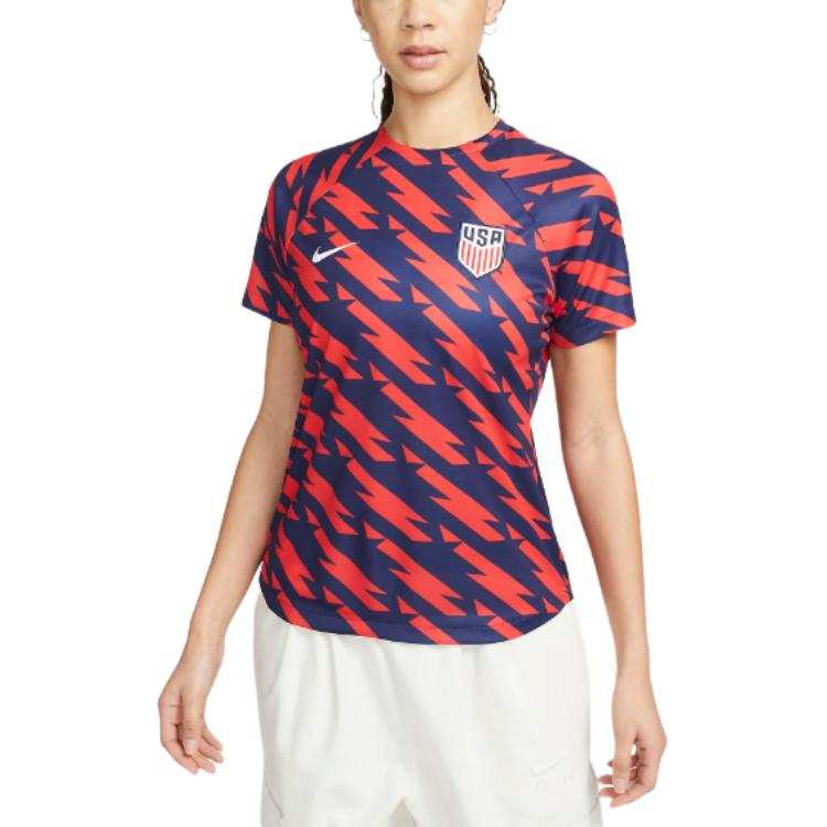 Nike Nike United States National Team SS24 U.S. Academy Pro Dri FIT Soccer Top Soccer Jersey Women's Speed Red