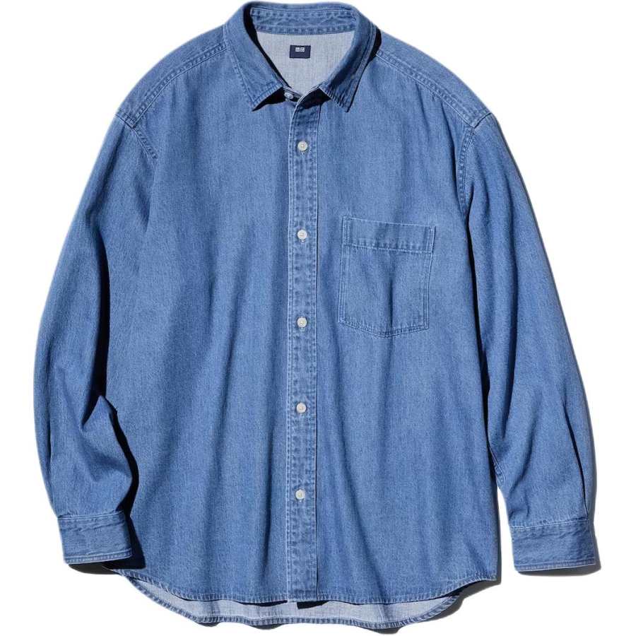 UNIQLO Shirts Unisex Blue Moderate