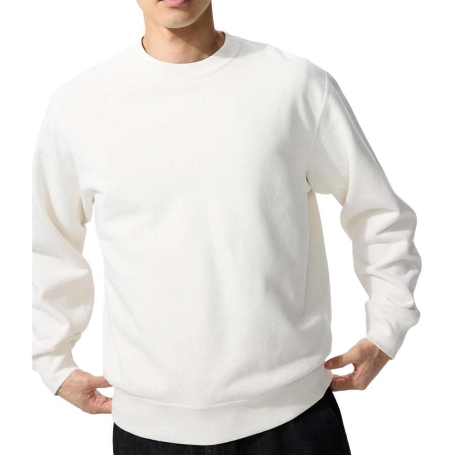 UNIQLO Sweatshirts Unisex Ivory Crew Neck Moderate